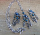 Turquoise earring and necklace set