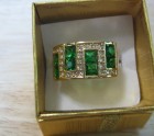 Gold and emerald ring