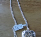 Silver filigree heart necklace