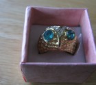 Gold coloured owl ring