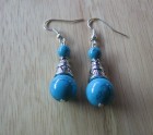Turquoise Tibetan silver earrings